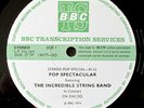 INCREDIBLE STRING BAND 1974 BBC TRANSCRIPTION DISC LIVE CONCERT FOLK ROCK PROG