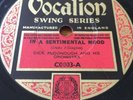 78 rpm - DICK MCDONOUGH - In a sentimental mood -  VOCALION SWING C 0003
