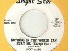 RICKY ALLEN Nothing In The World Can Hurt Me BRIGHT STAR DJ NORTHERN SOUL USA 45