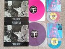 Nirvana - Bleach Record Pink / Purple - Sliver 7in x 2 Pink Blue / White..