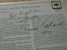 Bernstein Conducts Copeland LP Signed by Copeland and Bernstein 1973
