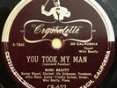 78 rpm Wini Beatty-You Took My Man/Lazy River Crystalette CR-622 jazz vocal HEAR