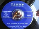DOO - WOP THE MONORAYS: FIVE MINUTES TO LOVE YOU 45 ORIGINAL VERY NICE ????