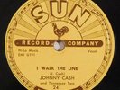 rockabilly 78 RPM JOHNNY CASH I Walk The Line SUN V- HEAR get rhythm
