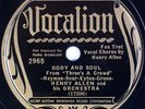 HENRY “RED” ALLEN: Body and Soul (Jazz) Vocalion 2965 78 Super E