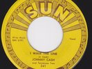 SUN 241 orig Rockabilly 45 - JOHNNY CASH - I Walk The Line / Get Rhythm
