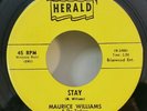 Maurice Williams & Zodiacs Herald 552 STAY (GREAT DOO WOP 45) OBO MINT-