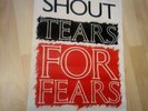 RARE 1984 TEARS FOR FEARS SHOUT STORE SILK HANGING BANNER