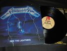 METALLICA Ride The Lightning MFN UK 1984 (made in France on labels) LP vinyl OIS