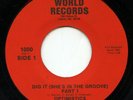 Rare Funk 45 - The Optimistics - Dig It (She's In The Groove) Part 1 & 2 - World