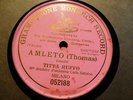 1907 MILAN TITTA RUFFO HAMLET  BRINDISI Pink Label Monarch Record 78