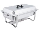Choice Economy 8 Qt. Full Size Stainless Steel Chafer with Folding Frame