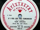 TOM ARCHIA with DOCTOR JO JO ADAMS r&b 78 IF I FEEL LIKE THIS TOMORROW    TB1091