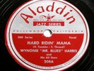 1948 WYNONIE HARRIS 78 rpm Hard Ridin' Mama ALADDIN #208 - NEVER PLAYED?
