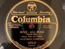 COLUMBIA 1275-D California Ramblers 78rpm Mine-All Mine/Changes TESTED
