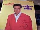 ELVIS PRESLEY STUNNING RARE RECORD AUTOGRAPH 24 X 12 POSTER A PORTRAIT IN MUSIC