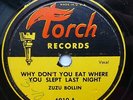ZUZU BOLLIN great jump blues 78 WHY DON'T YOU EAT WHERE YOU SLEPT LAST NIGHT tbG