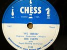 THE CLEFS doo-wop 78 WE THREE (vg++) b/w RIDE ON (strong vg+) on CHESS TB2040