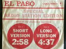 Marty Robbins, Columbia 49158, El Paso, Short & Long versions, PICTURE SLEEVE