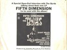 BYRDS--RARE PROMO ONLY OPEN-END INTERVIEW PICTURE SLEEVE+45-(FIFTH DIMENSION)-PS