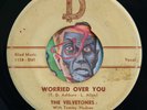 HEAR Velvetones 45 Worried Over You/Space Men D 1072 doo wop rocker R&B