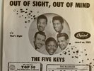 THE FIVE KEYS - W/RARE PROMO SHEET - OUT OF SIGHT, OUT OF MIND / THAT'S RIGHT