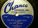 JO JO ADAMS excellent jump blues 78 I'VE GOT A CRAZY BABY on Chance Recs TB2014