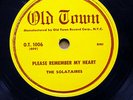 SOLATAIRES aka SOLITAIRES doowop 78 PLEASE REMEMBER MY HEART v++ Old Town TB2279