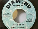 Jimmy Breedlove Diamond 144 JEALOUS FOOL(RARE ROCKABILLY PROMO 45) PLAYS GREAT