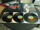 AC/DC 3 RECORD BOX SET WITH POSTER DIRTY DEEDS HIGH VOLTAGE POWERAGE EX/EX