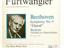 WILHELM FURTWANGLER - BEETHOVEN symphony no.9 TURNABOUT 2xLPs NM
