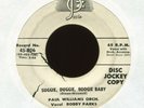 PAUL WILLIAMS BOBBY PARKS Suggie Duggie Boogie Baby on Josie Promo R&B 45 Hear
