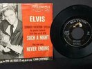 VINTAGE ELVIS PRESLEY SUCH A NIGHT & NEVER ENDING 45 RPM RECORDS PICTURE SLEEVE