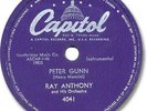 Rare 1958 RAY ANTHONY 78 RPM Record. Peter Gunn