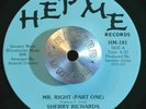 BOOGIE FUNK 45 - SHERRY RICHARDS - MR. RIGHT Pt. 1 & 2 Help Me MODERN M- HEAR