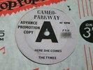 THE TYMES 'HERE SHE COMES' / MALIBU' 45 UK CAMEO-PARKWAY 1964 DJ DEMO PROMO SOUL