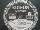 That Red Head Gal Atlantic Dance Orch Edison Record Record Blues Fox Trot Jazz