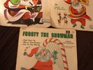 Peter Pan Records Vintage Frosty Rudolph Santa Coming Christmas Records 45rpm