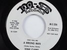 Northern Soul 45 TONY CLARKE (They Call Me) A Wrong Man M-S promo HEAR