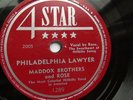 Maddox Brothers and Rose 78rpm single 10-inch 4-Star #1289 Philadelphia Lawyer