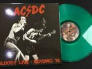 AC/DC ?– Bloody Live - Reading '76 ' LP MINT  GREEN LIMITED
