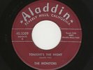 '56 R&B/DooWop MONITORS Tonight's the Night/Candy Coated Kisses ALADDIN VG+ HEAR