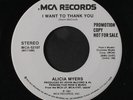 ALICIA MYERS: I Want To Thank You / Here's The Ticket 45 (dj, Modern Soul Boogi