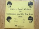 THE BEATLES 1963 UK CHRISTMAS FAN CLUB FLEXI DISC & NESWLETTER SLEEVE