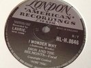 DION AND THE BELMONTS : I WONDER WHY  /  TEEN ANGEL.  UK.78.rpm (1958)