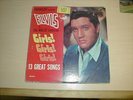 (5) ELVIS LP's CLAMBAKE BLUE HAWAII ALOHA GOLDEN RECORDS GIRLS GIRLS GIRLS