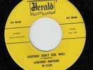 Lightnin' Hopkins 45 My Little Kewpie Doll/Don't Feel Well HERALD EX orig blues