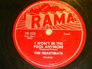 HEARTBEATS doowop 78 I WON'T BE THE FOOL ANYMORE  WEDDING BELLS Rama VG++ RJ 384