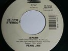 Pearl Jam Jeremy / Alive  45rpm record 7