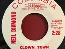 Neil Diamond Clown Town b/w At Night Columbia Promo 45